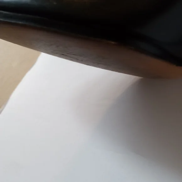 ∆-Salvatore Ferragamo Saks Fifth Ave Black Leather 1970s Pumps Vintage Size:8AAA - Picture 4 of 8